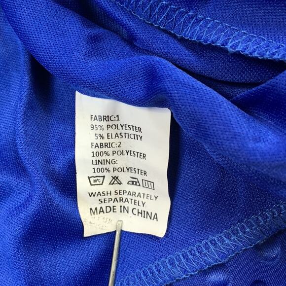 Cobalt blue mesh and bubble fit and flare scuba dress, size 1 - Picture 13 of 13